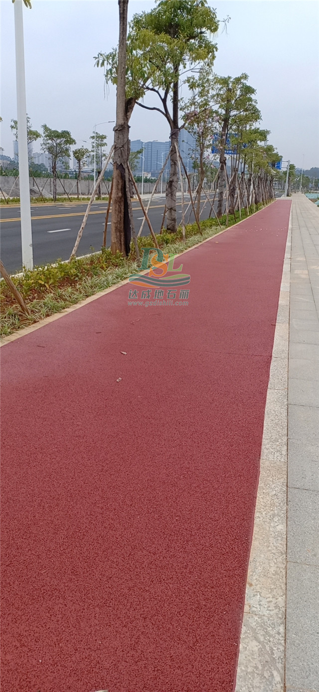 增城新塘三標紅色透水混凝土
